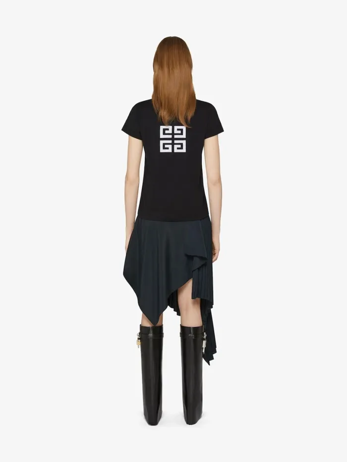 Givenchy GIVENCHY 4G Tshirt In Cotton Black Women TShirts
