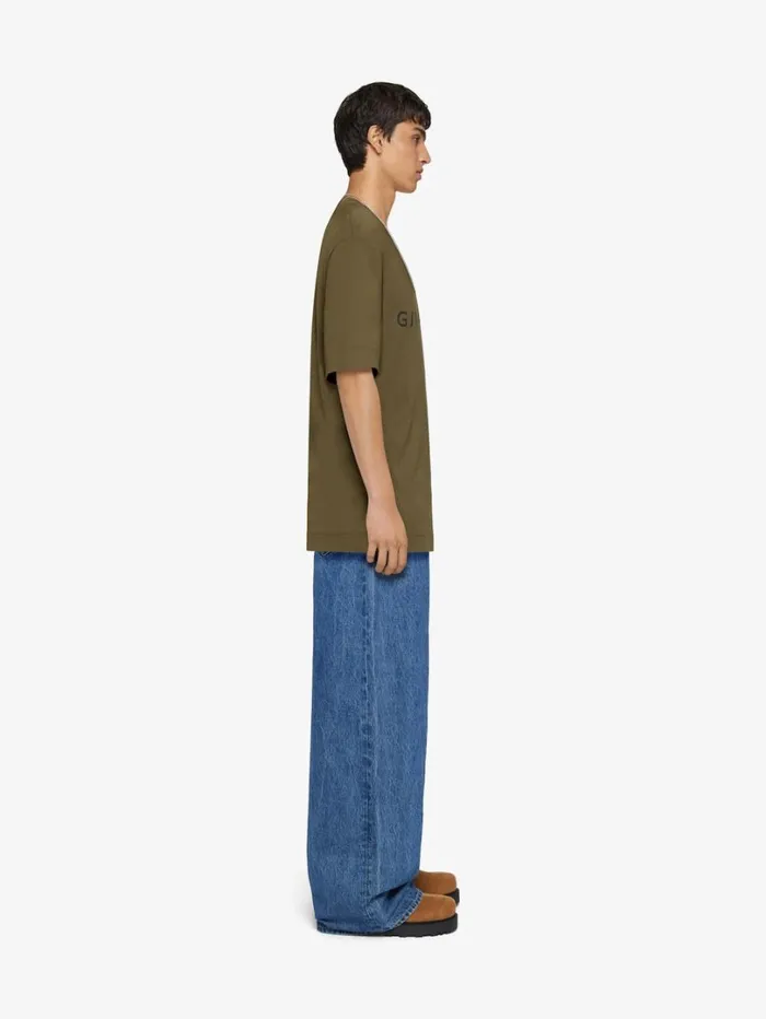 Givenchy GIVENCHY Archetype Oversized Tshirt In Cotton Khaki Men TShirts