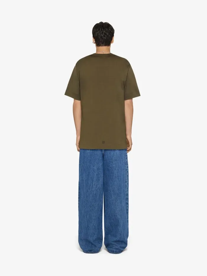 Givenchy GIVENCHY Archetype Oversized Tshirt In Cotton Khaki Men TShirts