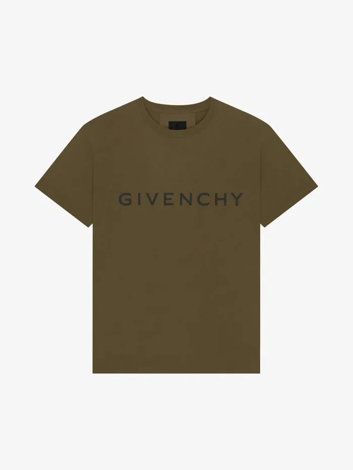 Givenchy GIVENCHY Archetype Oversized Tshirt In Cotton Khaki Men TShirts