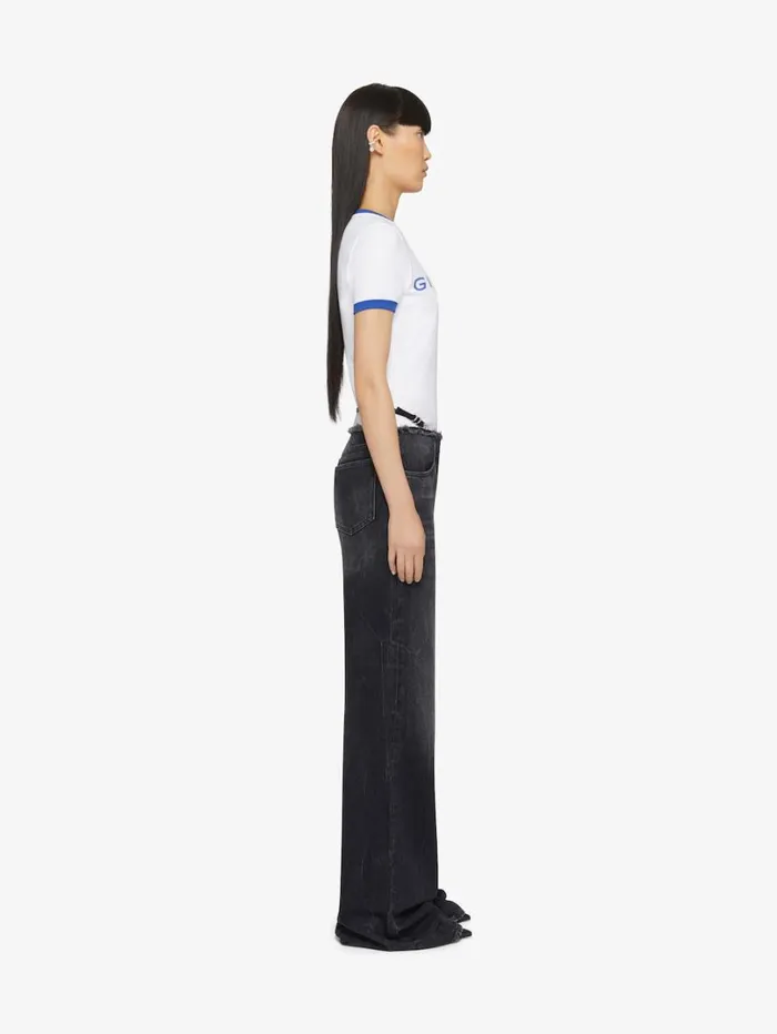 Givenchy GIVENCHY Archetype Slim Fit Tshirt In Cotton Optic Whiteblue Women TShirts