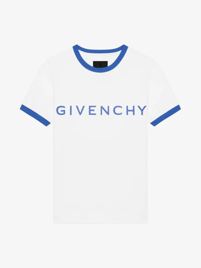 Givenchy GIVENCHY Archetype Slim Fit Tshirt In Cotton Optic Whiteblue Women TShirts