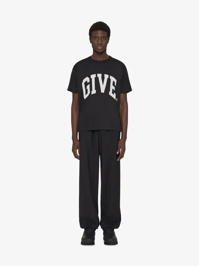 Givenchy GIVENCHY College Boxy Fit Tshirt In Cotton Black Men TShirts