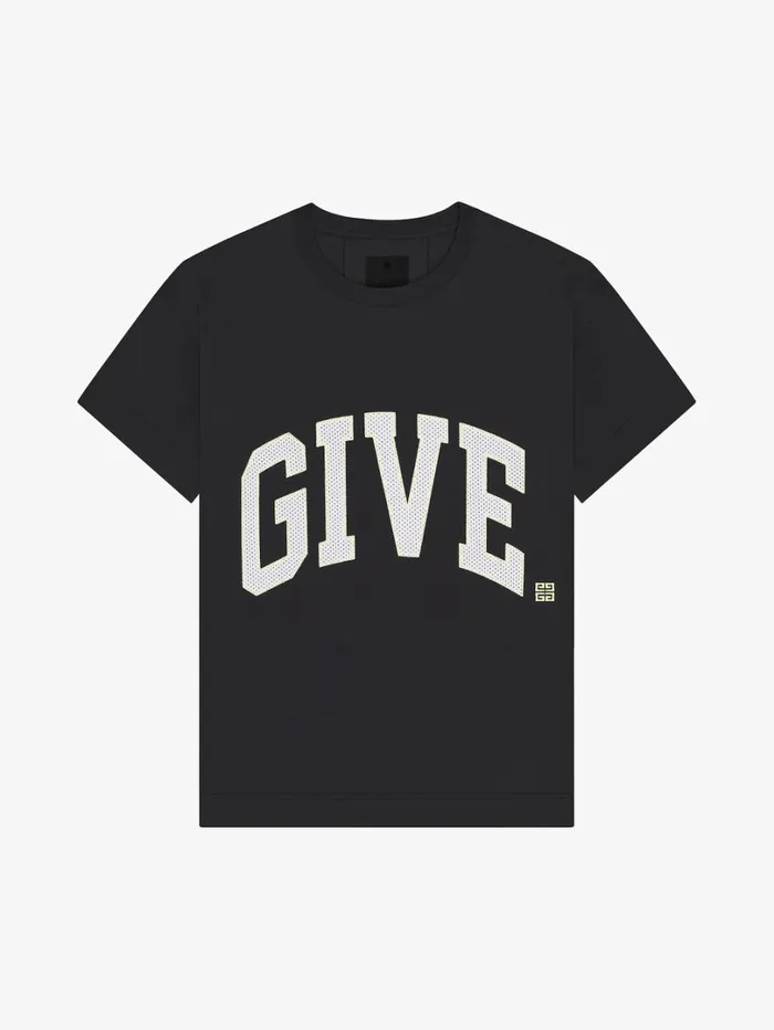 Givenchy GIVENCHY College Boxy Fit Tshirt In Cotton Black Men TShirts