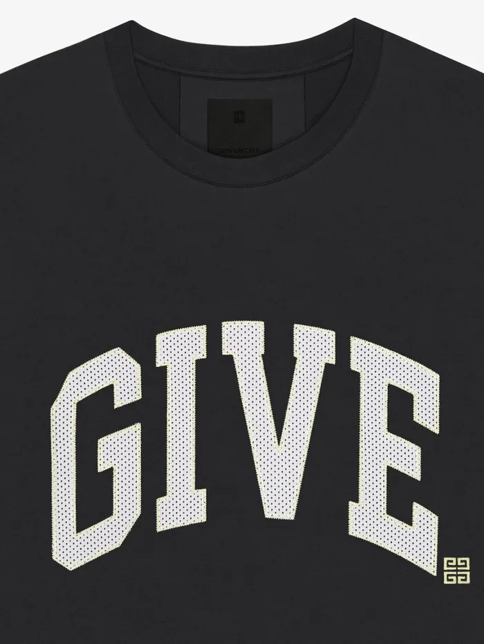 Givenchy GIVENCHY College Boxy Fit Tshirt In Cotton Black Men TShirts