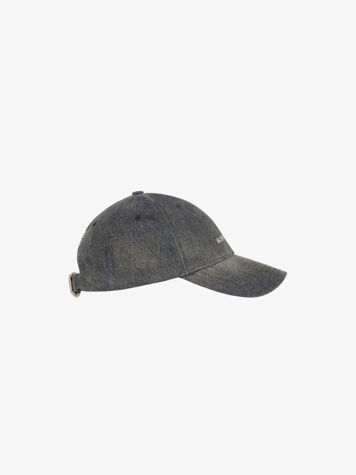 Givenchy GIVENCHY Embroidered Cap In Denim Black Women Beanies and Caps Givenchy GIVENCHY Embroidered Cap In Denim Black Women Beanies and Caps