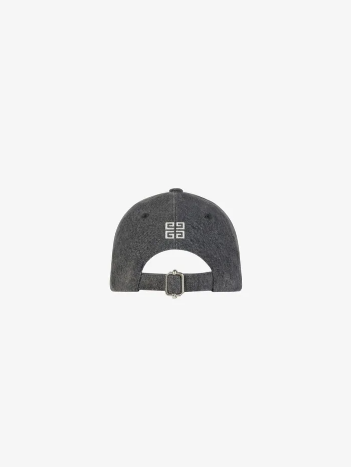 Givenchy GIVENCHY Embroidered Cap In Denim Black Women Beanies and Caps Givenchy GIVENCHY Embroidered Cap In Denim Black Women Beanies and Caps