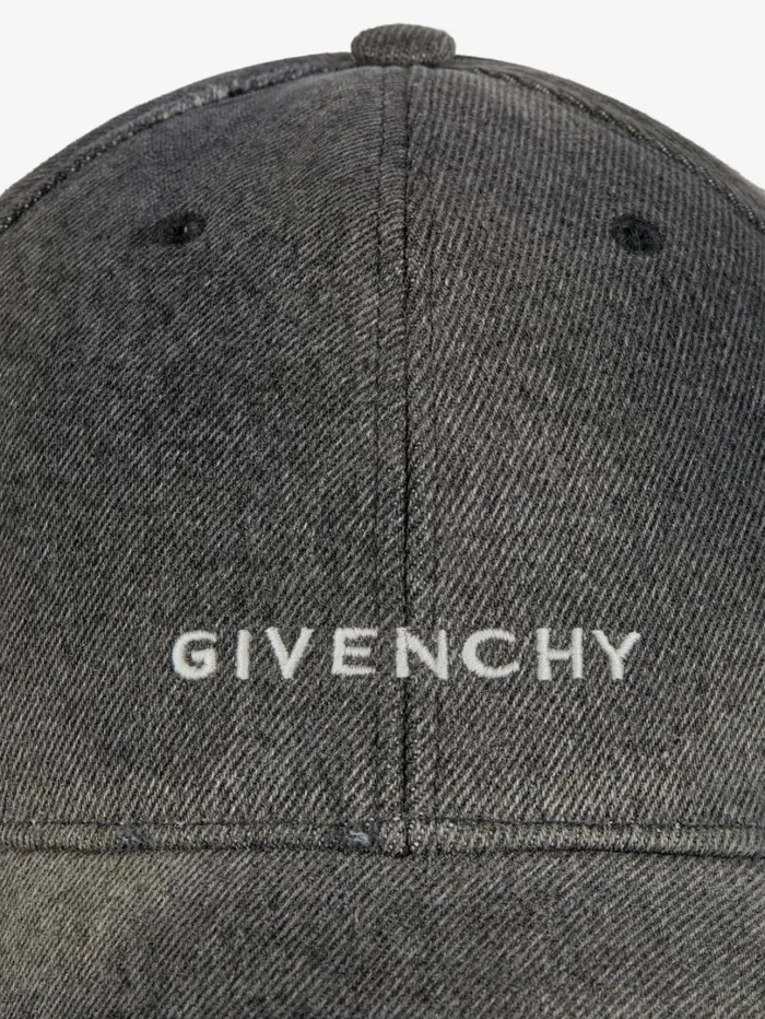 Givenchy GIVENCHY Embroidered Cap In Denim Black Women Beanies and Caps Givenchy GIVENCHY Embroidered Cap In Denim Black Women Beanies and Caps
