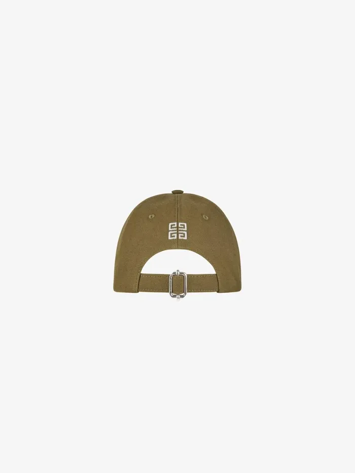 Givenchy GIVENCHY Embroidered Cap In Rip And Repair Cotton Dark Khaki Men Beanies and Caps Givenchy GIVENCHY Embroidered Cap In Rip And Repair Cotton Dark Khaki Men Beanies and Caps