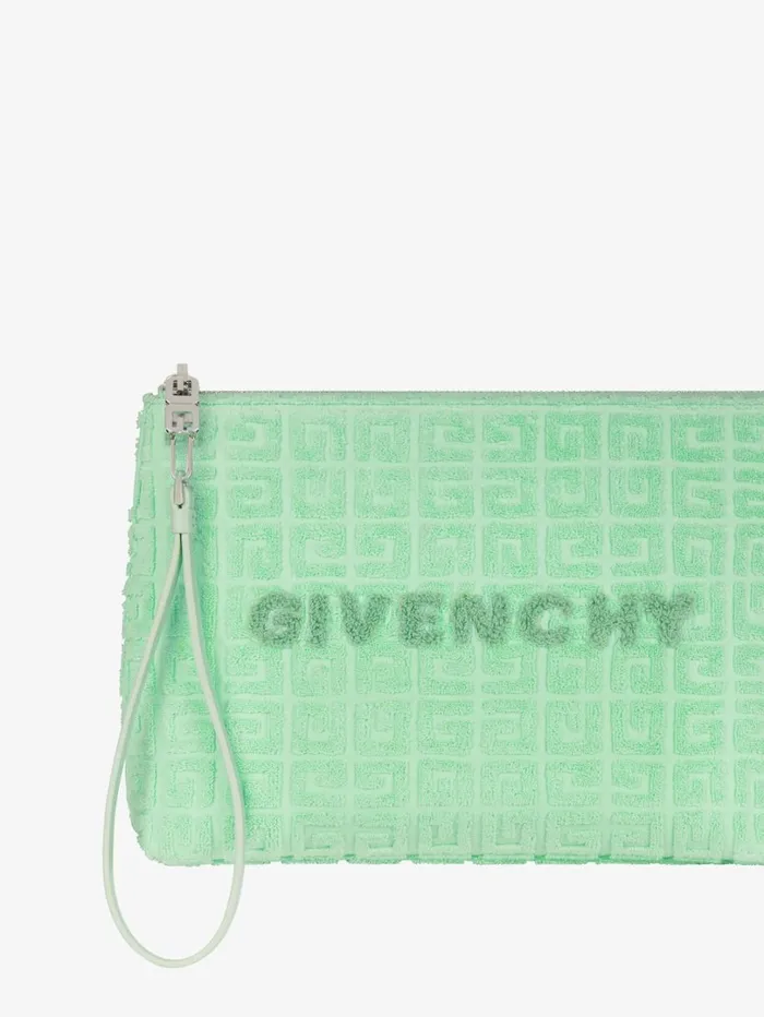 Givenchy GIVENCHY Travel Pouch In 4G Cotton Towelling Aqua Green Women Wallets and Card Holders Givenchy GIVENCHY Travel Pouch In 4G Cotton Towelling Aqua Green Women Wallets and Card Holders