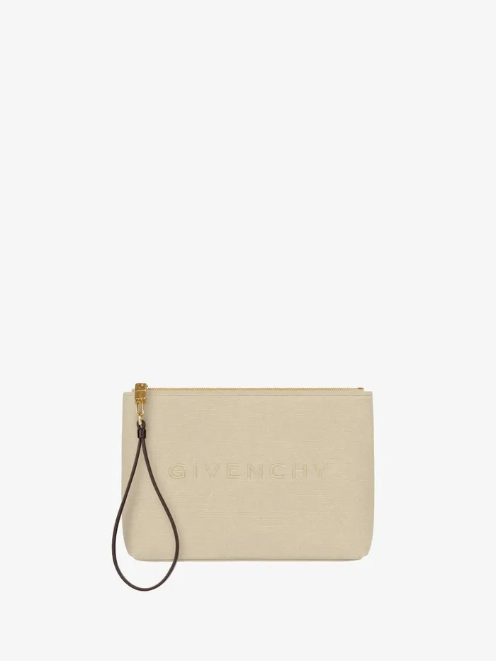 Givenchy GIVENCHY Travel Pouch In Canvas Army Beige Women Wallets and Card Holders Givenchy GIVENCHY Travel Pouch In Canvas Army Beige Women Wallets and Card Holders