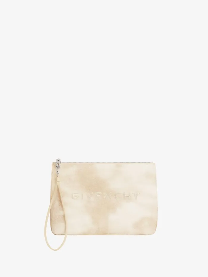 Givenchy GIVENCHY Travel Pouch In Tie And Dye Canvas Dusty Golden Women Wallets and Card Holders Givenchy GIVENCHY Travel Pouch In Tie And Dye Canvas Dusty Golden Women Wallets and Card Holders