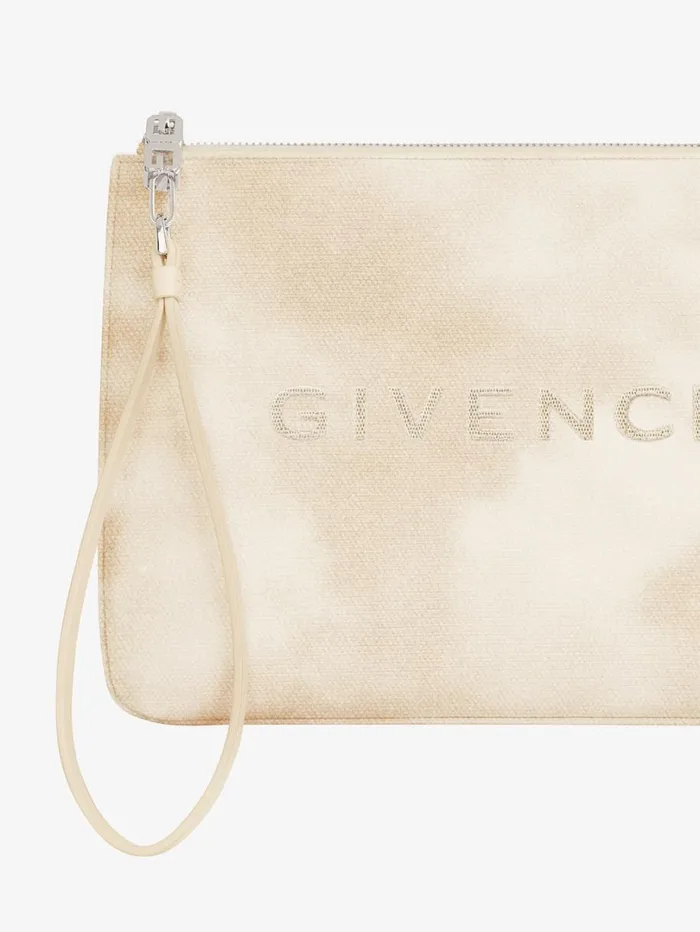 Givenchy GIVENCHY Travel Pouch In Tie And Dye Canvas Dusty Golden Women Wallets and Card Holders Givenchy GIVENCHY Travel Pouch In Tie And Dye Canvas Dusty Golden Women Wallets and Card Holders