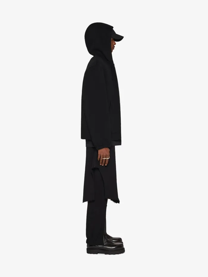 Givenchy Hoodie In Double Face Wool And Cashmere Black Men Sweatshirts and Hoodies