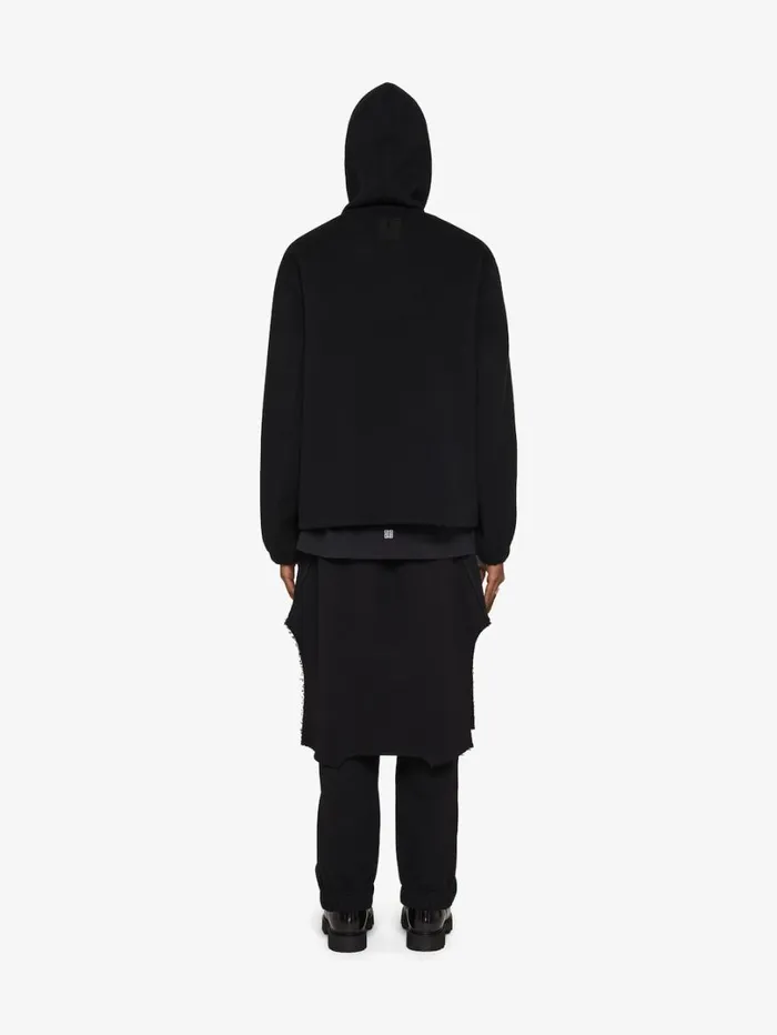 Givenchy Hoodie In Double Face Wool And Cashmere Black Men Sweatshirts and Hoodies