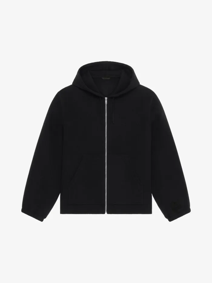 Givenchy Hoodie In Double Face Wool And Cashmere Black Men Sweatshirts and Hoodies