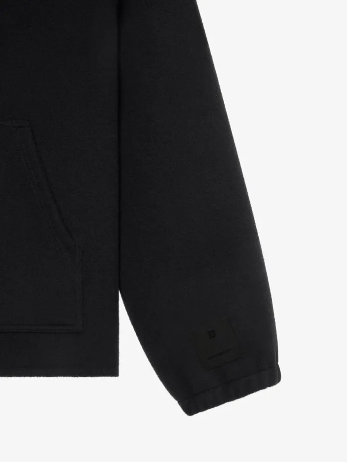 Givenchy Hoodie In Double Face Wool And Cashmere Black Men Sweatshirts and Hoodies