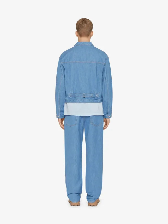 Givenchy Jacket In Denim Light Blue Men Outerwear and Blousons
