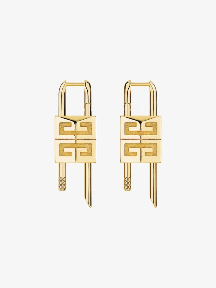Givenchy Lock Earrings In Metal Golden Yellow Women Jewelry