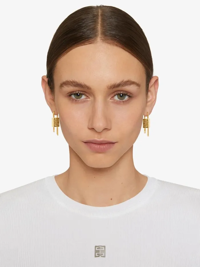 Givenchy Lock Earrings In Metal Golden Yellow Women Jewelry Givenchy Lock Earrings In Metal Golden Yellow Women Jewelry
