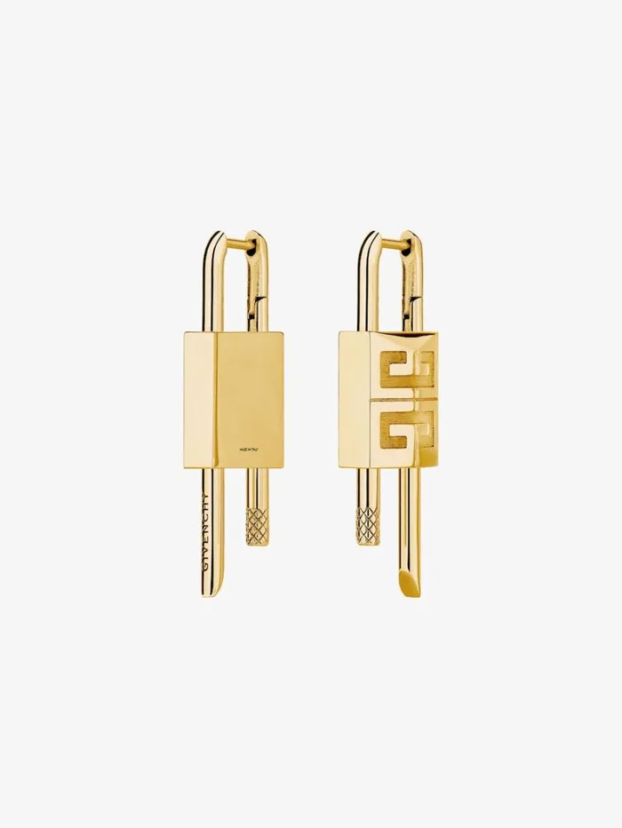 Givenchy Lock Earrings In Metal Golden Yellow Women Jewelry Givenchy Lock Earrings In Metal Golden Yellow Women Jewelry