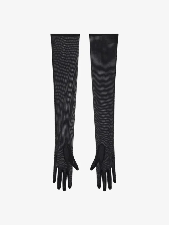 Givenchy Long Gloves In Tulle Black Women Belts