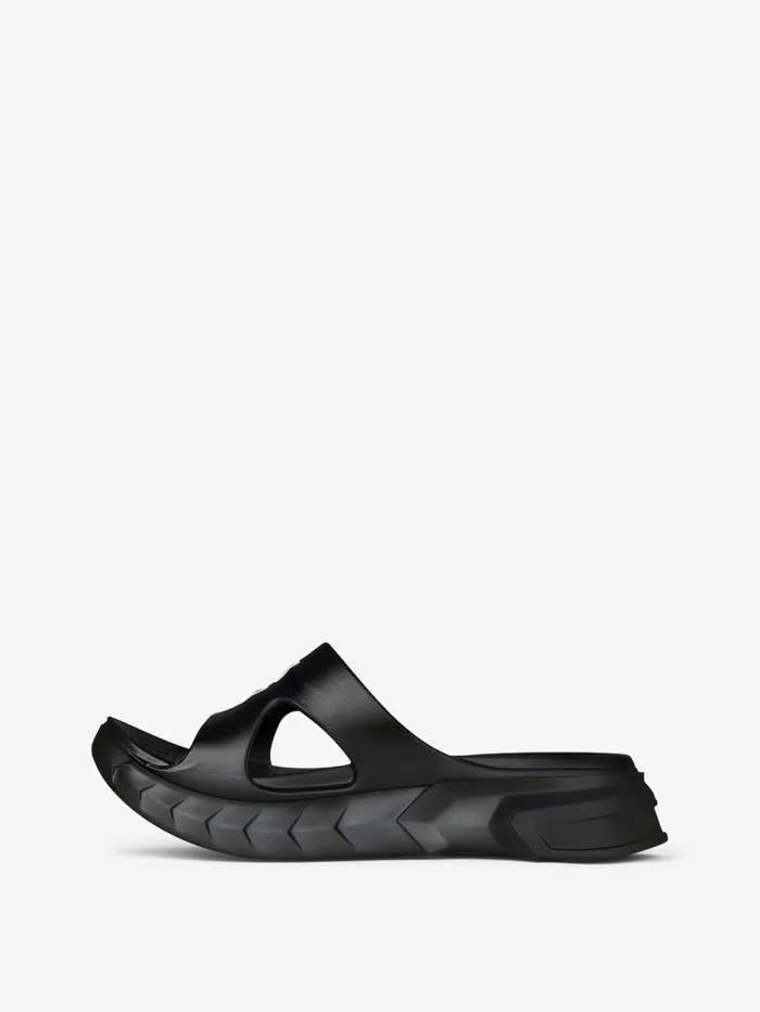 Givenchy Marshmallow Flat Sandals In Rubber Black Men Slides and Sandals Givenchy Marshmallow Flat Sandals In Rubber Black Men Slides and Sandals