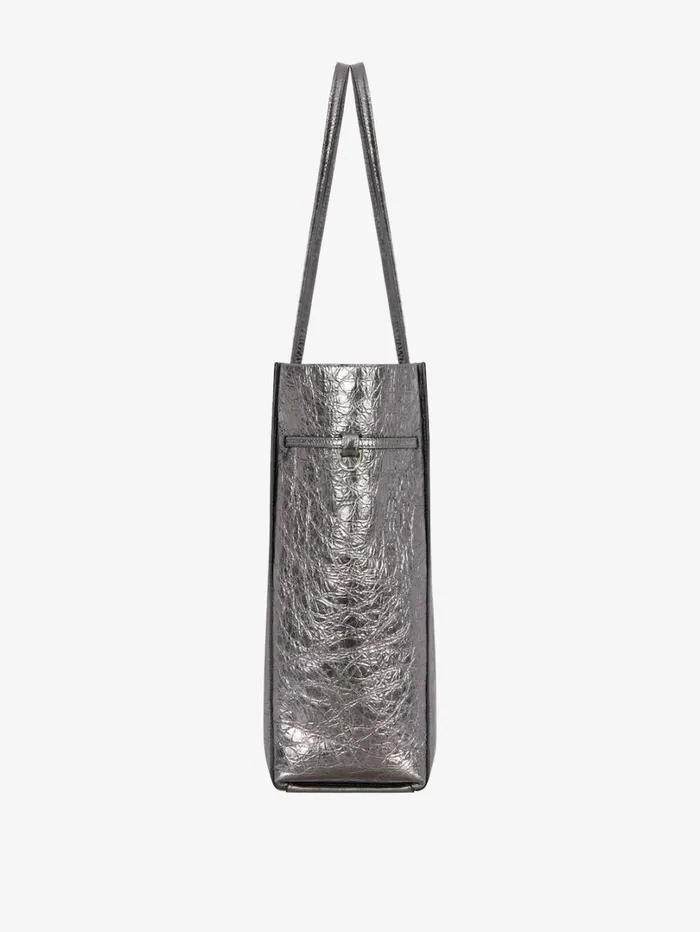 Givenchy Medium Voyou Tote Bag In Laminated Leather Silvery Grey Women Shoulder Bags Givenchy Medium Voyou Tote Bag In Laminated Leather Silvery Grey Women Shoulder Bags