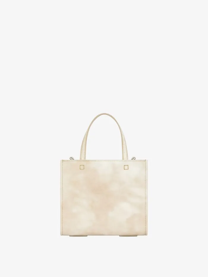 Givenchy Mini GTote Shopping Bag In Tie And Dye Canvas Dusty Golden Women Tote Bags Givenchy Mini GTote Shopping Bag In Tie And Dye Canvas Dusty Golden Women Tote Bags