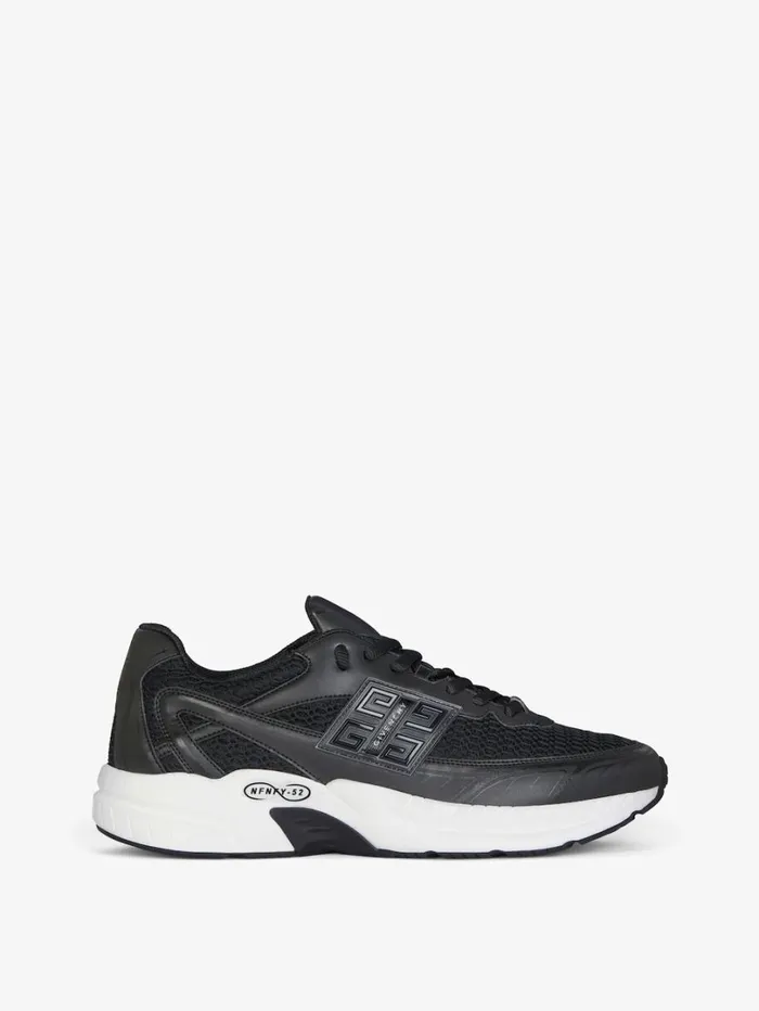 Givenchy NFNTY52 Runners In Synthetic Leather And Mesh Black Men Sneakers
