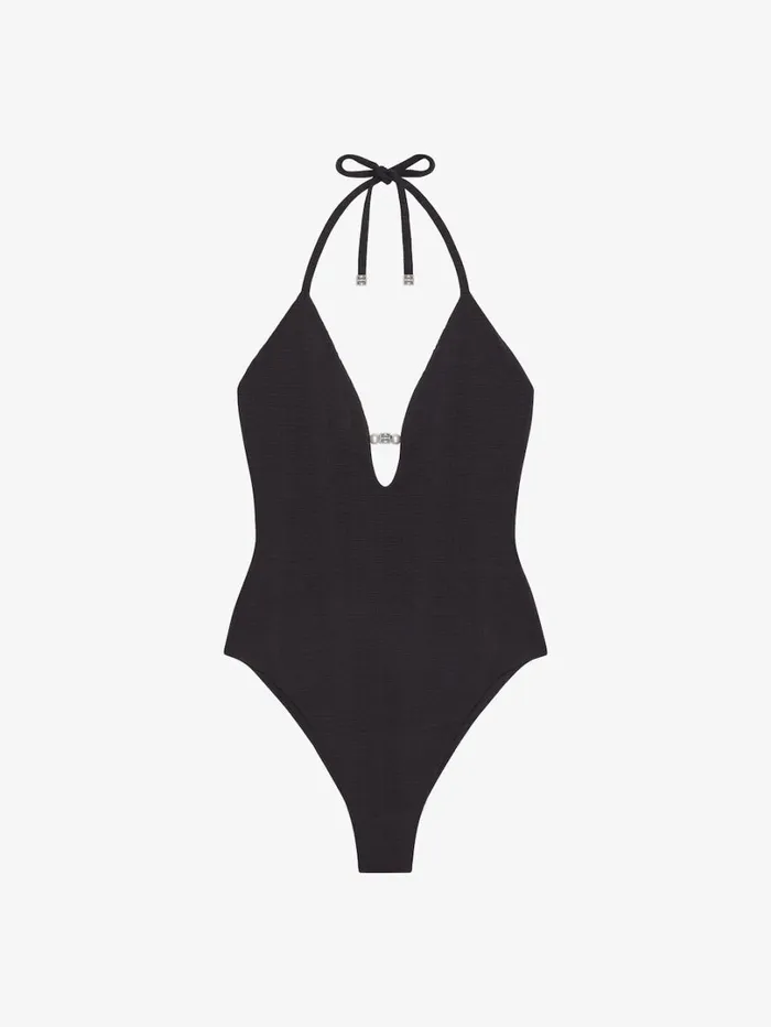 Givenchy Onepiece 4G Swimsuit With Pearls Black Women Swimwear