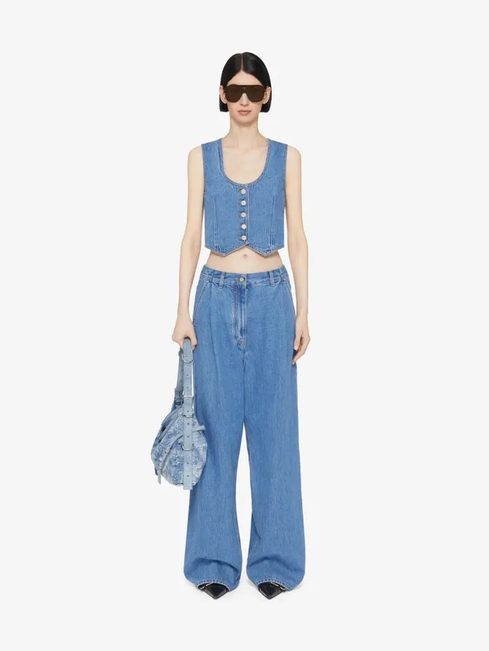 Givenchy Oversized Jeans In Denim Deep Blue Women Pants and Shorts