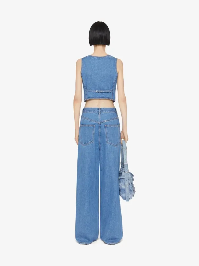 Givenchy Oversized Jeans In Denim Deep Blue Women Pants and Shorts Givenchy Oversized Jeans In Denim Deep Blue Women Pants and Shorts