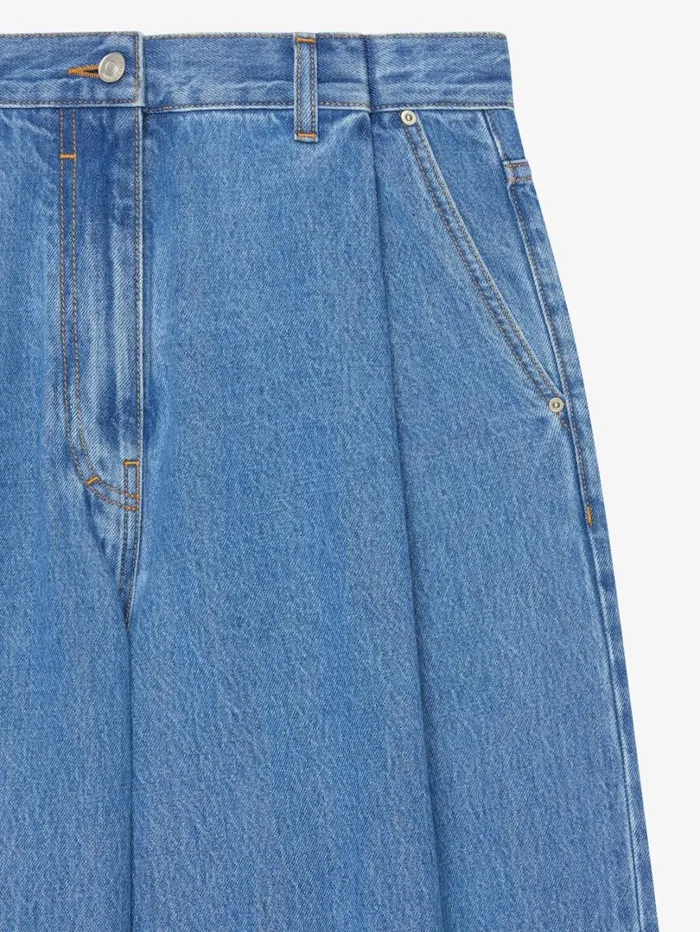Givenchy Oversized Jeans In Denim Deep Blue Women Pants and Shorts Givenchy Oversized Jeans In Denim Deep Blue Women Pants and Shorts