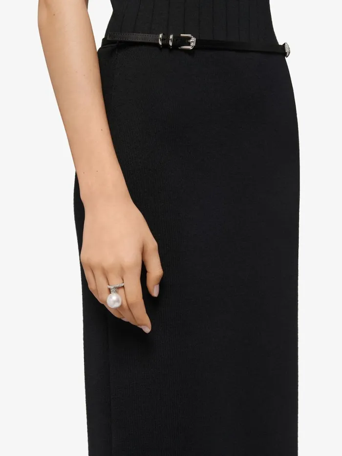 Givenchy Pearl Ring In Metal With Crystals Whitesilvery Women Jewelry Givenchy Pearl Ring In Metal With Crystals Whitesilvery Women Jewelry