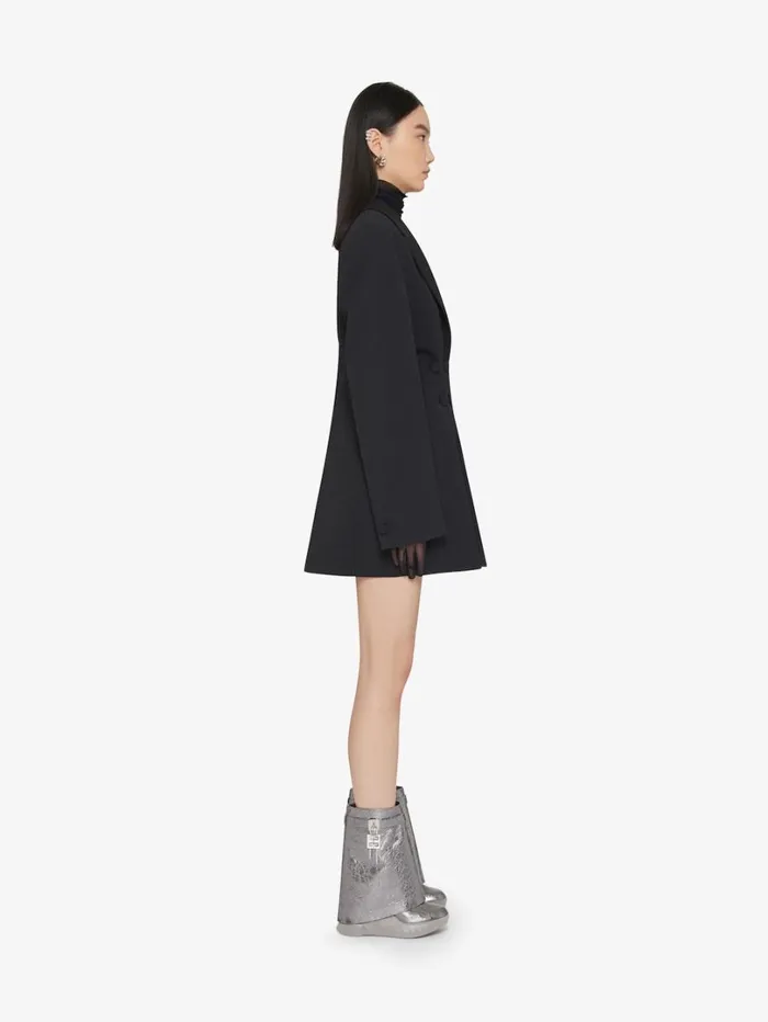 Givenchy Shark Lock Biker Ankle Boots In Laminated Leather Silvery Grey Women Shark Lock Givenchy Shark Lock Biker Ankle Boots In Laminated Leather Silvery Grey Women Shark Lock