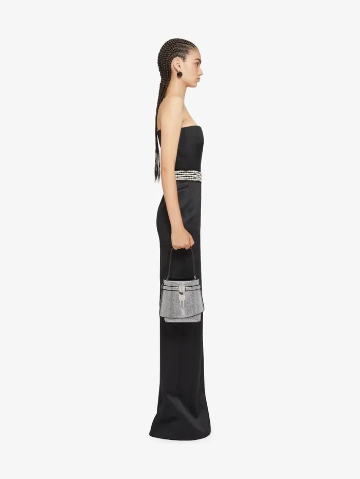 Givenchy Shark Lock Bucket Bag In Leather With Strass Black Women Crossbody Bags Givenchy Shark Lock Bucket Bag In Leather With Strass Black Women Crossbody Bags