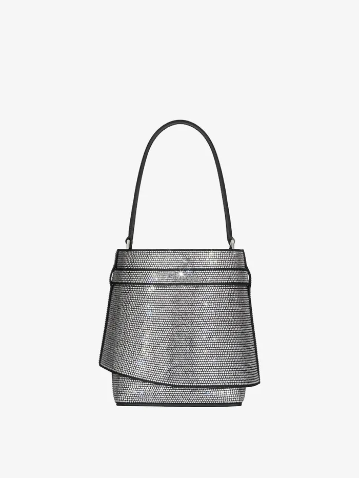 Givenchy Shark Lock Bucket Bag In Leather With Strass Black Women Crossbody Bags Givenchy Shark Lock Bucket Bag In Leather With Strass Black Women Crossbody Bags