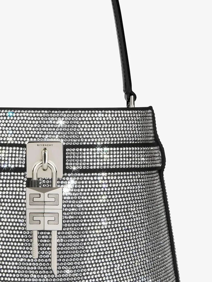 Givenchy Shark Lock Bucket Bag In Leather With Strass Black Women Crossbody Bags Givenchy Shark Lock Bucket Bag In Leather With Strass Black Women Crossbody Bags