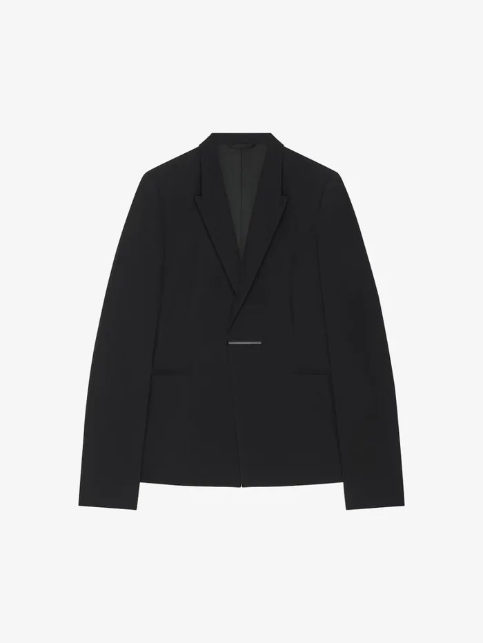 Givenchy Slim Fit Jacket In Wool Black Men Coats and Jackets
