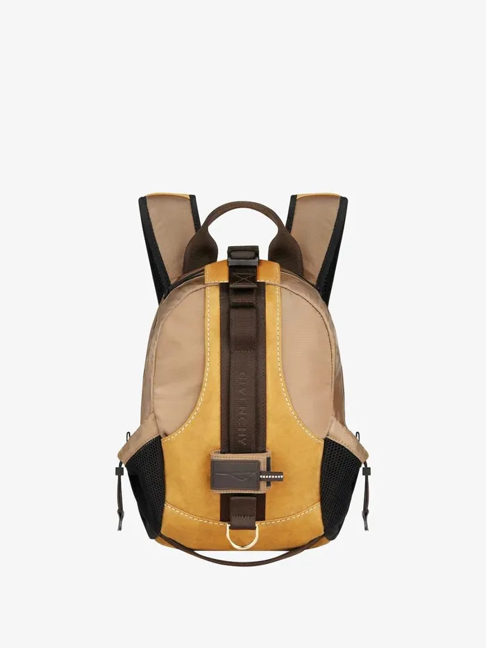Givenchy Small GTrail Backpack In Nubuck And Canvas Brown Men Backpacks