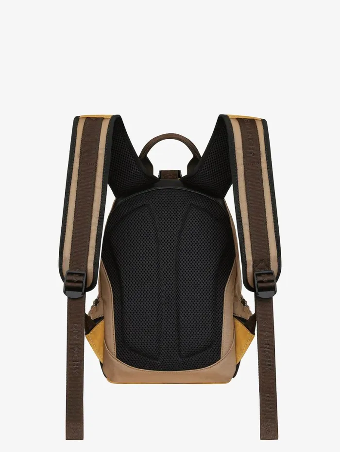 Givenchy Small GTrail Backpack In Nubuck And Canvas Brown Men Backpacks Givenchy Small GTrail Backpack In Nubuck And Canvas Brown Men Backpacks