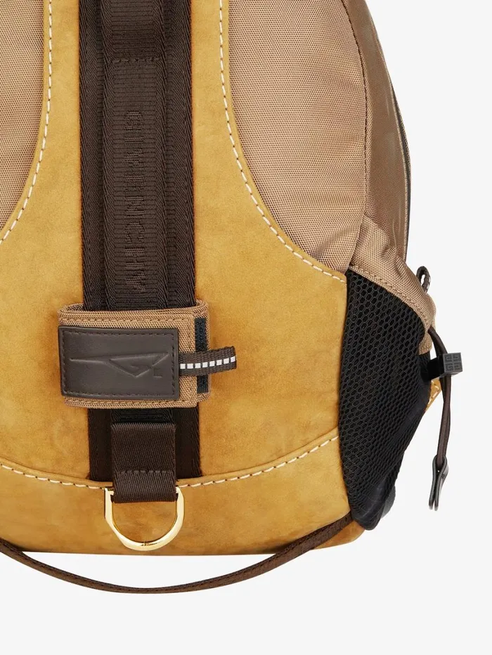 Givenchy Small GTrail Backpack In Nubuck And Canvas Brown Men Backpacks Givenchy Small GTrail Backpack In Nubuck And Canvas Brown Men Backpacks