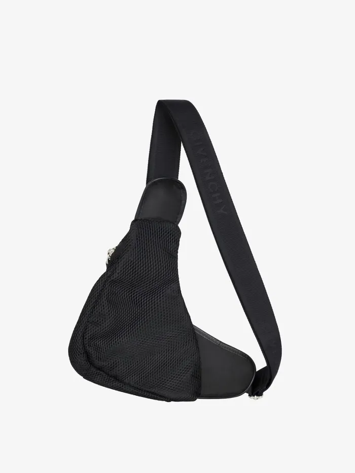 Givenchy Small GZip Triangle Bag In Mesh Black Men Crossbody Bags Givenchy Small GZip Triangle Bag In Mesh Black Men Crossbody Bags