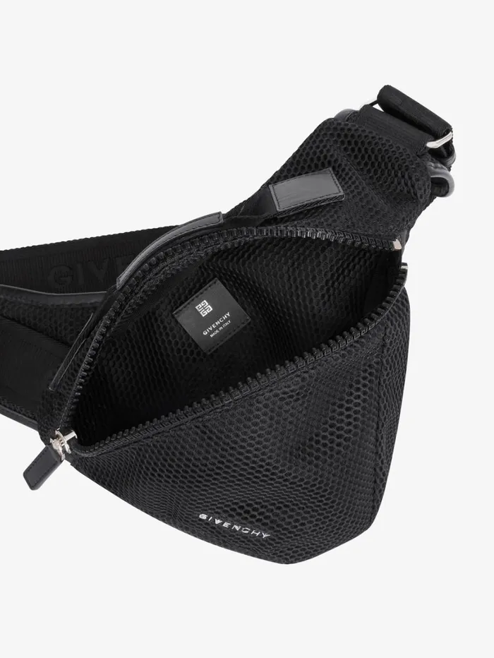 Givenchy Small GZip Triangle Bag In Mesh Black Men Crossbody Bags Givenchy Small GZip Triangle Bag In Mesh Black Men Crossbody Bags