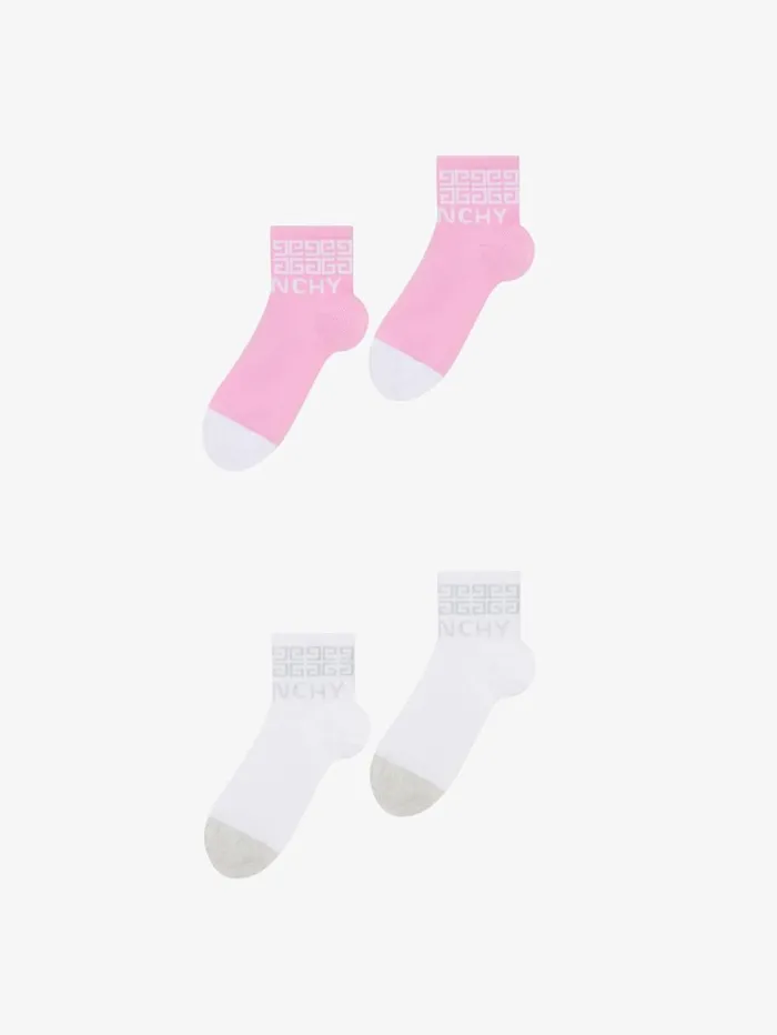Givenchy Socks In GIVENCHY 4G Jacquard Set Whitepink Women Girl 4 To 12 Years