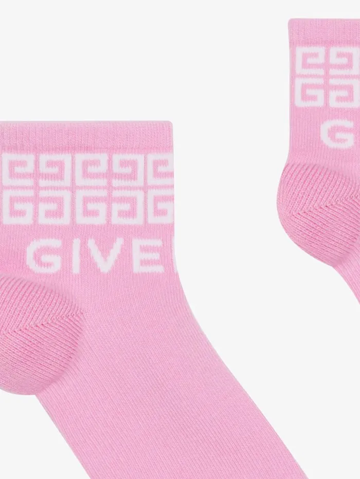 Givenchy Socks In GIVENCHY 4G Jacquard Set Whitepink Women Girl 4 To 12 Years