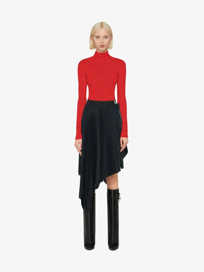 Givenchy Sweater In 4G Jacquard Red Women Knitwear