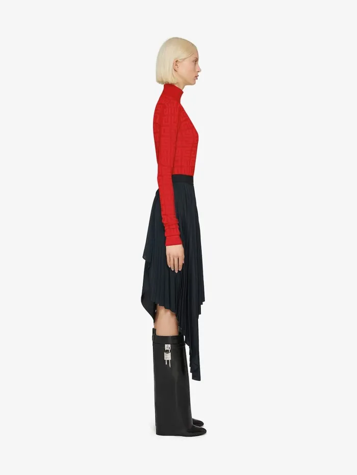 Givenchy Sweater In 4G Jacquard Red Women Knitwear