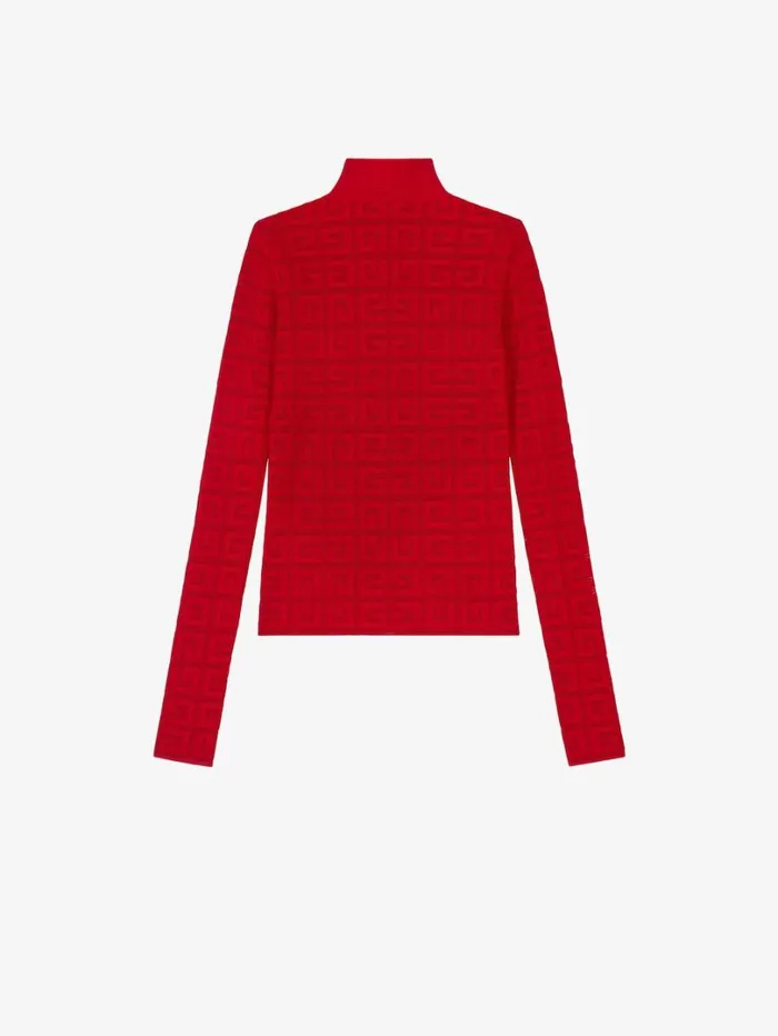 Givenchy Sweater In 4G Jacquard Red Women Knitwear